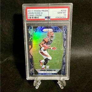 2017 Panini Prizm John Ross III Blue Camo Prizm RC **POP 1**